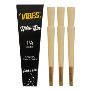 Vibes Ultra Thin King Size Pre-Rolled Cones – 3 Pack